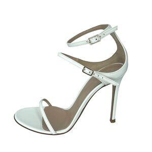 GIANVITO ROSSI White Patent Leather Double Buckle Stilleto Pumps - US 7.5